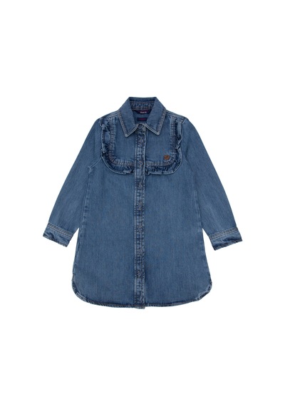 U.s. Polo Assn. Kız Çocuk Mavi Elbise Jean 50291151-dn0022 Mıd Blue