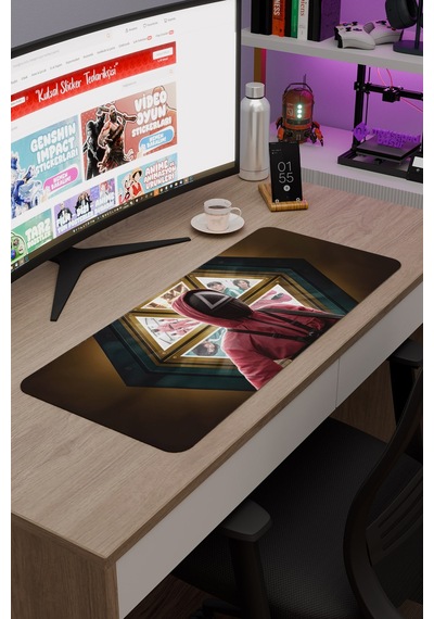 Squid Game V1 70x30 Xl Gaming Kauçuk Kaymaz Taban Mouse Pad Fare Altlığı