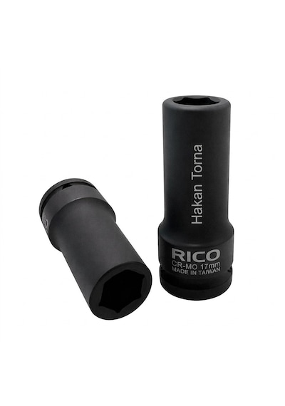 Rico 3/4 17mm Uzun Havalı Derin Darbeli Siyah Lokma