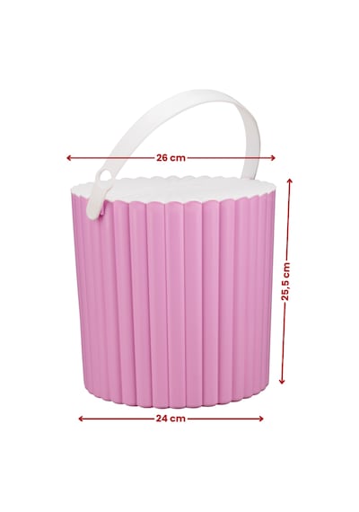 Flora 2'Li Un Ve Bakliyat Kabı Trendy Çok Amaçlı Yuvarlak Saklam Pembe