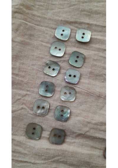 Doğal Rok Hakiki İnci Midye Kabugu Düğme 12x15 Mm 8 Adet