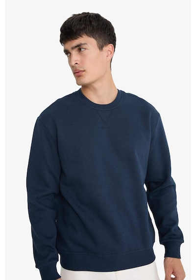 DeFacto Regular Fit Bisiklet Yaka Kalın Basic Düz Sweatshirt T3777AZ24AUNV71