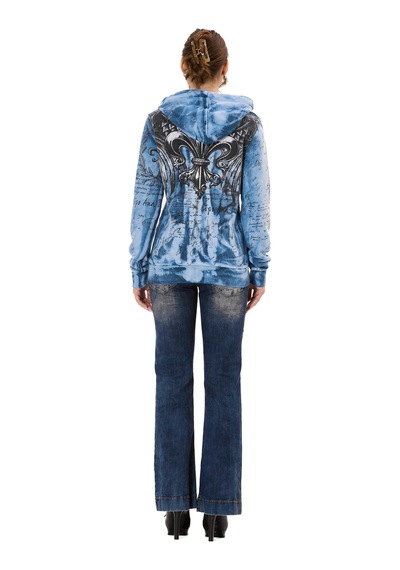 Cipo & Baxx Wl379 Kadın Hoodie Sweatjacket Cipo&baxx Şık, Rahat Ve Modern Tasarım Blue