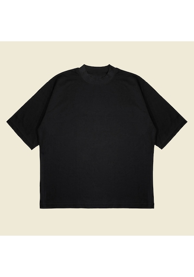 Startmore Anythingworth Baskılı Oversize Unisex Pamuklu Nefes Alan Kalın Kumaşlı Siyah