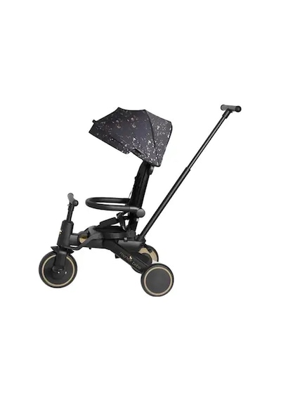 Merkür Bebe 9in1 Hawk Çift Yönlü Katlanabilir Yatabilir Ayak Destekli Üç Tekerlekli Bebek Ve Çocuk Bisikleti Seti Premium Gold Siyah - Sarı