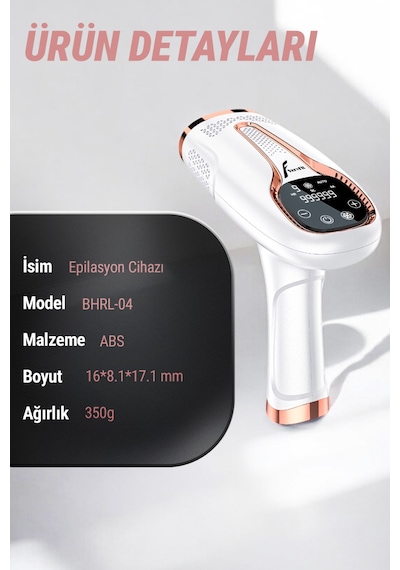 VeryFit Ipl Buz Lazer Epilasyon 999.999 Atım Otomatik Manuel Dokunmatik Ekran z Epilatör Beyaz