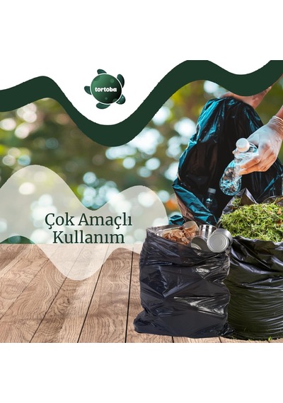 2 Rulo Endüstriyel Jumbo Çöp Torbası, Siyah