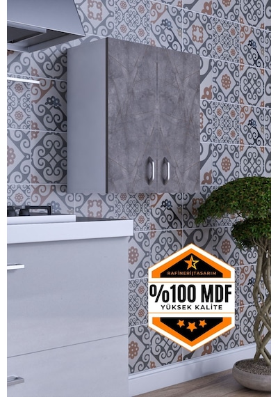 Moza Çok Amaçlı Dolap Kapaklı Mutfak Balkon Banyo Mdf Gri - Beyaz Moza Çok Amaçlı Dolap Kapaklı Mutfak Balkon Banyo Mdf Gri - Beyaz
