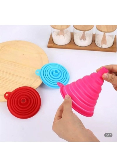 2 Adet Mini Katlanabilir Silikon Huni Silikon 2 Silikon Diğer