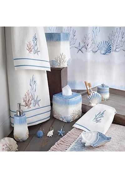 Avanti Linens Soyut Coastal Collection Diş Fırçası Tutucu, Çok Renkli 000 Açık Krem