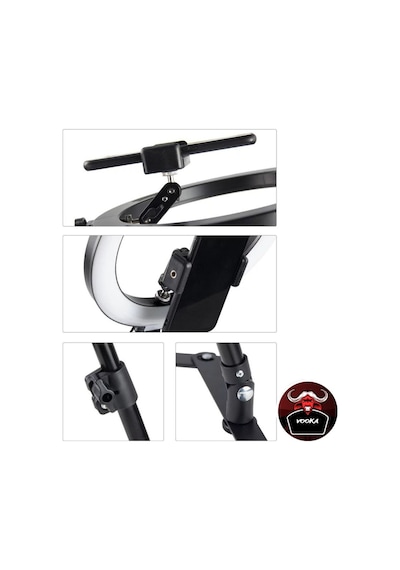 Vilya Profesyonel 10inç Çalışma Masası Işığı Masa Ürün Çekim Led Işıklı Telefon Tripod Standı
