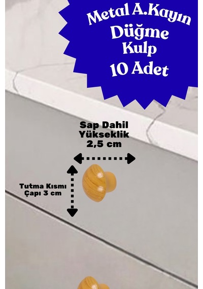 10 Adet Metal Yuvarlak Ahşap Desen Düğme Kulp - Çocuk Odası, Mutfak Dolap İçin Modern Çekmece Kulbu Açık Kayın Açık Kayın 10 Adet Metal Yuvarlak Ahşap Desen Düğme Kulp - Çocuk Odası, Mutfak Dolap İçin Modern Çekmece Kulbu Açık Kayın Açık Kayın