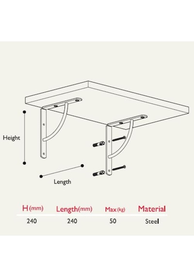 Gürçayhırdavat Gürçay Dekoratif Rafaltı 24Cm*24Cm Siyah (2'Li Paket)