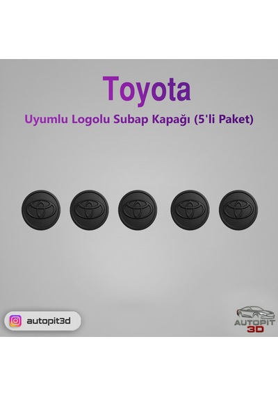 Toyota Logolu Subap Kapağı 5'li Paket