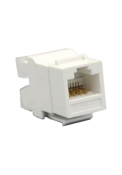 RJ45 Cat6 UTP 180 Derece Keystone Jack - 1 Adet
