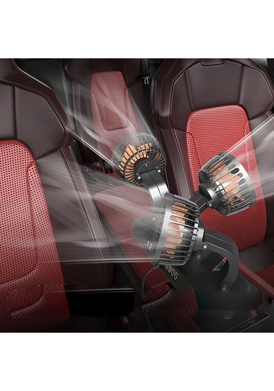 Nekuba Fan10 Mini Araç Vantilatörü, 12 Volt Dc, Çakmaklık Bağlantılı, Plastik, Araç Numaratörlü 3 Lü Set