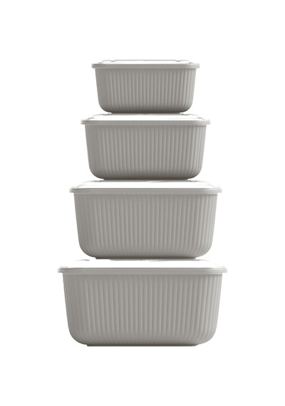 Sızdırmaz Dikdörtgen Saklama Kabı Seti 600/1100/1800/3000 Ml