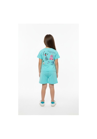 Toontoy Kids Toontoy Kız Çocuk 2'li Şortlu Takım Bisiklet Yaka Düşük Omuz Kısa Kollu Baskılı Tişört - Beli Lastikli Bağlamalı Cepli Şort 25016 Mint Yeşili Toontoy Kids Toontoy Kız Çocuk 2'li Şortlu Takım Bisiklet Yaka Düşük Omuz Kısa Kollu Baskılı Tişört - Beli Lastikli Bağlamalı Cepli Şort 25016 Mint Yeşili