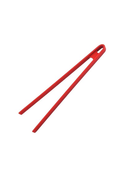 Silikon Kızartma Maşası Kırmızı 29 Cm - Izgara Maşası Isıya Dayanıklı Büyük Boy Komple Silikon Maşa