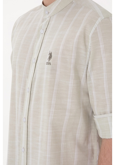 U.S. Polo Assn. Erkek Hakim Yaka Açık Haki Gömlek 50306392-VR183