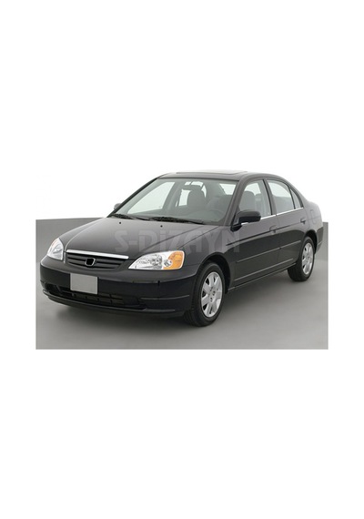 S-Dizayn  Honda Civic Krom Cam Çıtası 4 Prç 2002-2006