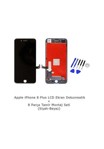 Apple Uyumlu iPhone 8 Plus Dokunmatik Lcd Ekran + Tamir Seti