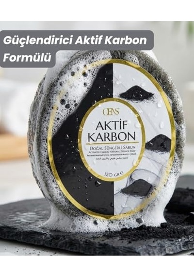 Karbon Doğal Naturel Kokulu Süngerli Sabun