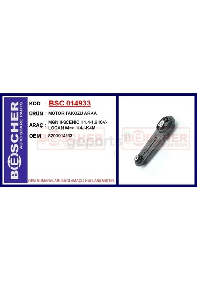 Motor Takozu Arka Megane 2 2002 Scenic 2 2002 Clio 3 2005 Modus 2004 1.2 D4f 1.4 K4j 1.6 16v K4m D Acıa Logan 2004 1.5dci K9k
