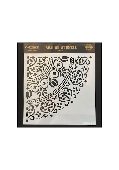 Cadence Boya Stencil Şablon 25x25 Cm 4 Lü Set Hdm-110/ Hdm-180 / Hdm-109 / Hdm-96 Çok Renkli Tek Ebat