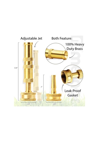 65043-amz Twist Metal Süpürme Başlığı 2'li Paket Seti, Altın