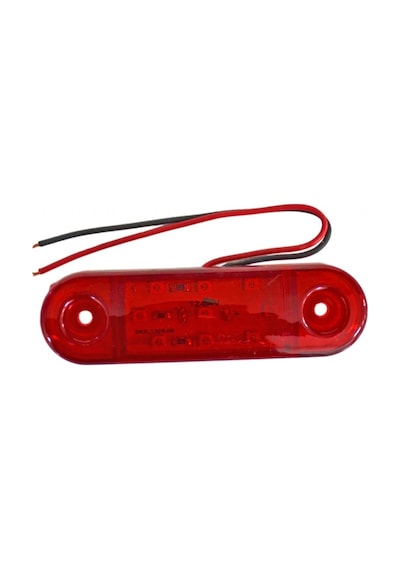 TAS 12V Side Marker Lamba 9 Ledli Kırmızı 8,5x2,5 cm TAS.018K-12