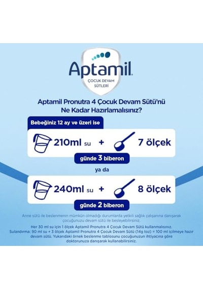 4 Prebiyotikli Çocuk Devam Sütü 800 Gr