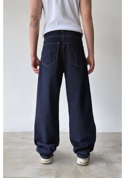 Flaw Dikiş Detaylı Baggy Jean-29099 Lacivert