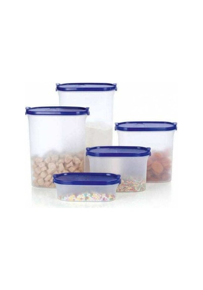Oval Set Beşli Saklama Kabı Beyaz