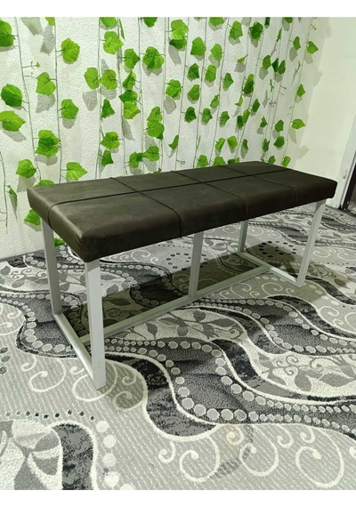 Özcan Metal Puf Bench Metal Ayaklı Bench Puf Bank Antre Mutfak Salon Yatak Odası Puf Bank 105 40 Kahverengi