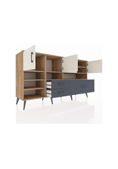 Hyperion Konsol 8 Raflı 3 Çekmeceli 4 Kapaklı 176x44x99 Çam-aytaş Çam-aytaşı/antrasit Hyperion Konsol 8 Raflı 3 Çekmeceli 4 Kapaklı 176x44x99 Çam-aytaş Çam-aytaşı/antrasit