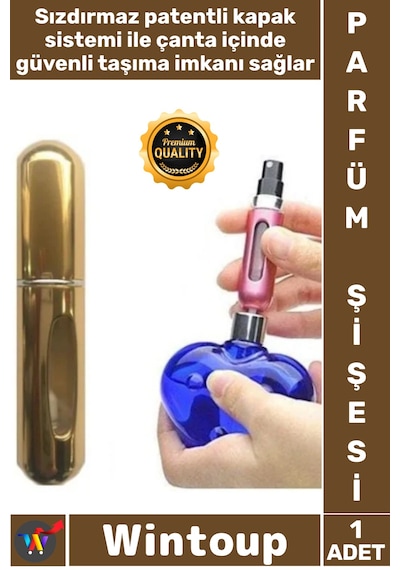 Parfüm Seyahat Tipi Cep Boy Doldurulabilir Alüminyum Gövde Sprey Mini Dolabilir Parfüm Şişesi 5 Ml