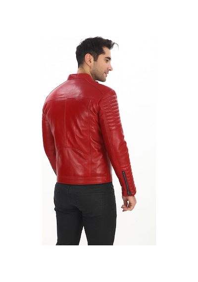 New Zaya Leather Erkek Biker Deri Ceket -