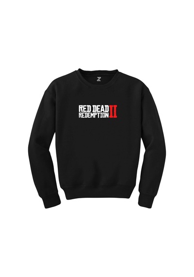 Red Dead Redemption 2 Text Siyah Sweatshirt