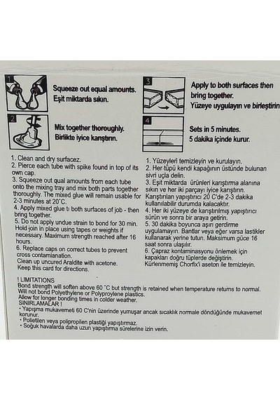 Chorfıx Kokusuz 30 Dakika Sıvı Epoksi Yapıştırıcı 100 ML