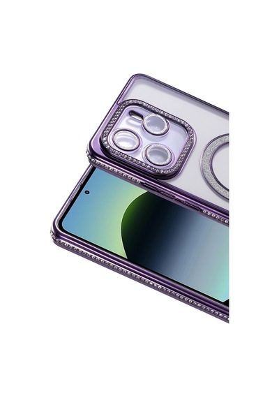 Xiaomi Redmi Note 14 4g Joke Simli Magneticsafe Kılıf - Derin Mor -