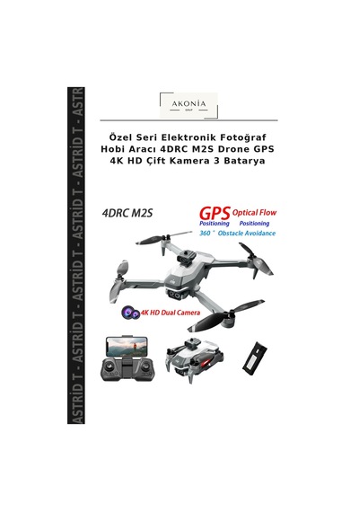 Özel Seri Elektronik Fotoğraf Hobi Aracı 4drc M2s Drone Gps 4k Hd Çift Kamera 3 Batarya