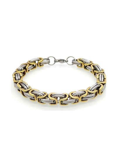 Ehediye Chavin Kalın Kral Model 8 Mm. Gri Çelik Erkek Bileklik Df14Sr Beyaz