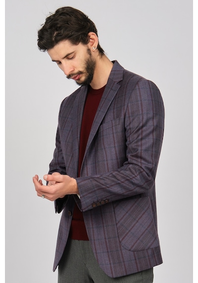 Yünsa Erkek Ekoseli Spor Yün Ceket 2661000 Bordo(531445841) Bordo