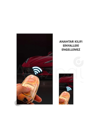 Peugeot 208 308 508 2008 3008 5008 Elektroliz Tpu Anahtar Kılıfı Pembe