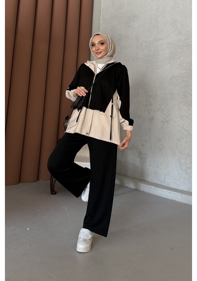 Riella Butik Alya Tesettür Takım Siyah