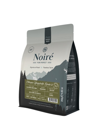 Noire Ethiopia Yirgacheffe Grade 2 250g %100 Arabica Single Origin Çekirdek