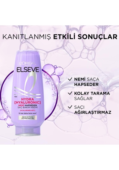 L'oreal Paris Elseve Hydra Hyaluronic Nemi Hapseden Saç Bakım Kremi 250ml