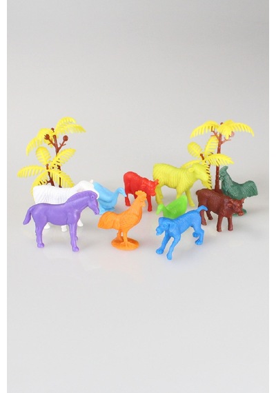 Toy Play 48 Parça Renkli Mini Çiftlik Hayvanları Figür Seti 4-6 Cm Sku676
