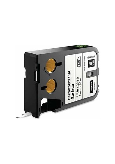 Dymo Xtl Sabit Polyester Düz Yüzey 6 MMx 9.1 M Beyaz Siyah  186873